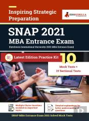 Snap Mba Entrance Exam 2021 10 Mock Tests + 15 Sectional Tests