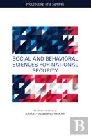 Social And Behavioral Sciences For National Security
