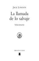 Solucionario. La Llamada De Lo Salvaje. Biblioteca Teide