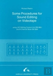Some Procedures For Sound Editing On Videotape