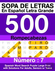 Sopa De Letras En Espanol Letra Grande 500 Rompecabezas