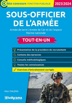 Bertrand.pt - Sous-Officier De L'Armée Tout-En-Un : Armée De Terre, Armée De L'Air Et De L'Espace, Marine Nationale (Édition 2023/2024)