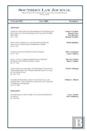 Southern Law Journal Fall 2021