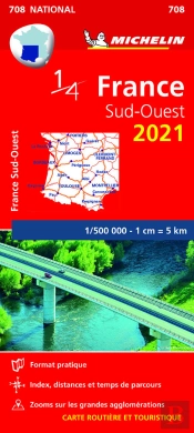 Southwestern France 2021 - Michelin National Map 708