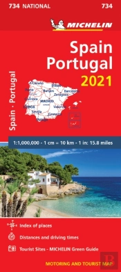 Spain & Portugal 2021 - Michelin National Map 734