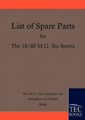 Spare Parts Lists For The 18/80 Mg Six