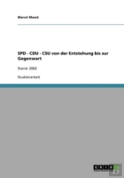 Bertrand.pt - Spd - Cdu - Csu Von Der Entstehung Bis Zur Gegenwart
