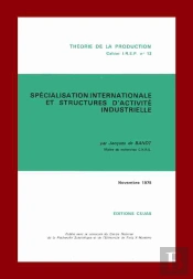 Spécialisation Internationale Et Structures D'Activité Industrielle