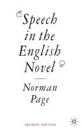Speech In The English Novel