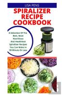 Spiralizer Recipe Cookbook