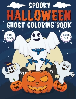 Bertrand.pt - Spooky Halloween Ghost Coloring Book For Kids Ages 4-8