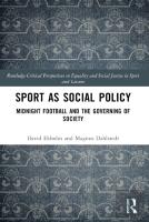 Sport As Social Policy