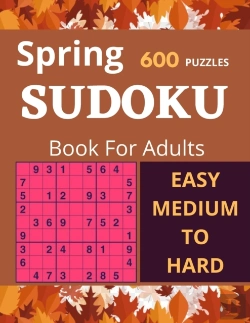 Bertrand.pt - Spring 600 Puzzles Sudoku Book For Adults Easy Medium To Hard