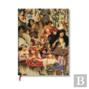 Spring (Lawrence Alma-Tadema) Midi Unlined Hardback Journal (Elastic Band Closure)