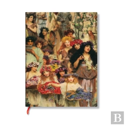 Bertrand.pt - Spring (Lawrence Alma-Tadema) Midi Unlined Hardback Journal (Elastic Band Closure)