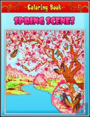 Spring Scenes Coloring Book