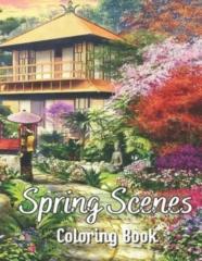 Spring Scenes Coloring Book