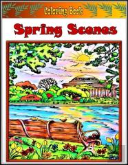 Spring Scenes Coloring Book