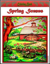Spring Scenes Coloring Book