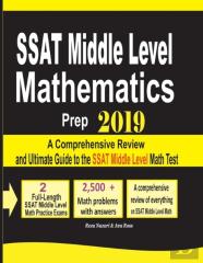 Ssat Middle Level Mathematics Prep 2019