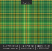 St. Patrick'S Day Plaid Scrapbook Paper Pad 8x8 Scrapbooking Kit For Cardmaking Gifts, Diy Crafts, Printmaking, Papercrafts, Green Decorative Pattern Pages