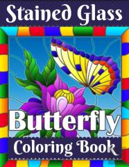 Stained Glass Butterfly Coloring Book