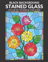 Stained Glass Color By Number For Kids Black Background