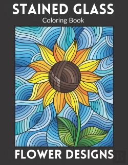 Bertrand.pt - Stained Glass Coloring Book Flower Designs