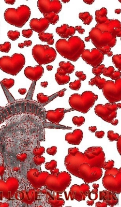 Bertrand.pt - Statue Of Liberty  I Love New York Red Hearts Glitter Blank Creative Valentine'S Journal