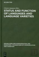 Status And Function Of Languages And Language Varieties