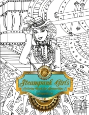 Steampunk Girls Coloring Book For Grown-