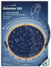 Stelvision 365, 9eme Edition - Une Carte Du Ciel Pour Reperer Facilement Les Etoiles, Tous Les Jours
