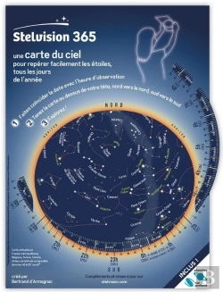 Bertrand.pt - Stelvision 365 - Une Carte Du Ciel Pour Reperer Facilement Les Etoiles, Tous Les Jours De L'Annee