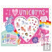 Sticker Activity Case I Love Unicorns