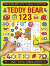 Sticker And Colour-In Playbook: Teddy Bear 123