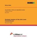 Strategic Analysis Of The John Lewis Partnership Plc