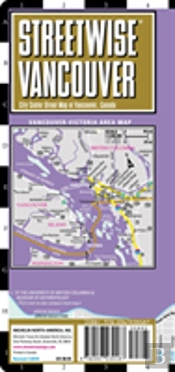 Streetwise Vancouver Map - Laminated City Center Street Map Of Vancouver, Canada
