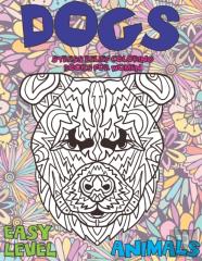 Stress Relief Coloring Books For Women - Animals - Easy Level - Dogs