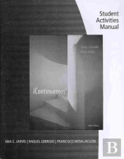 Student Activities Manual For Jarvis/Lebredo/Mena-Ayll N'S Â¡Continuemos!