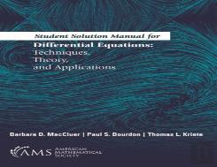 Student Solution Manual For Differential Equations
