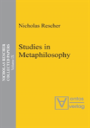Studies In Metaphilosophy