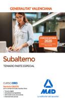 Subalterno De La Generalitat Valenciana. Temario Parte Especial