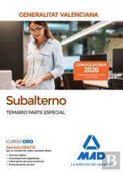 Subalterno De La Generalitat Valenciana. Temario Parte Especial