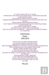Submissions Poetry 1996-2016