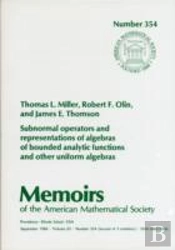 Subnormal Operators And Representations Of Algebras Of Bounded Analytic Functions And Other Uniform Algebras
