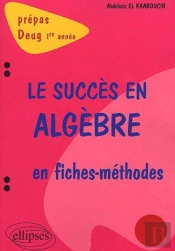 Succès En Algèbre En Fiches-Méthodes (Le) - 1re Année