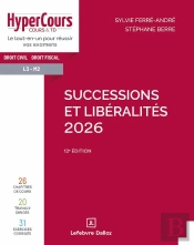Successions Et Libéralités (Édition 2026)