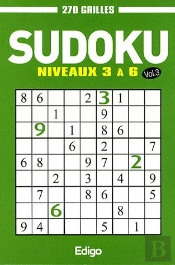Sudoku 270 Grilles T.3 ; Niveaux 3 À 6