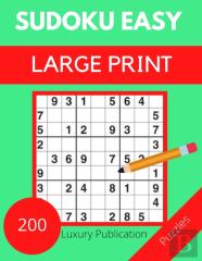 Sudoku Easy Large Print 200 Puzzles Luxury Publication