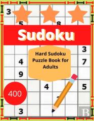 Sudoku Hard Sudoku Puzzle Book For Adults 400